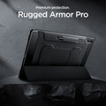 ACS06538 - Galaxy Tab S9 Ultra Case Rugged Armor Pro in black premium protection. rugged armor pro.