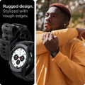 ACS03653 - Galaxy Watch 4 Classic (42mm) Case Rugged Armor Pro in charcoal gray rugged design. stylized with rough edges.