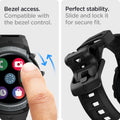ACS03165 - Galaxy Watch 5/4 (40mm) Case Rugged Armor Pro in charcoal gray bezel access. compatible with the bezel control. Perfect stability slide and lock it for secure fit.