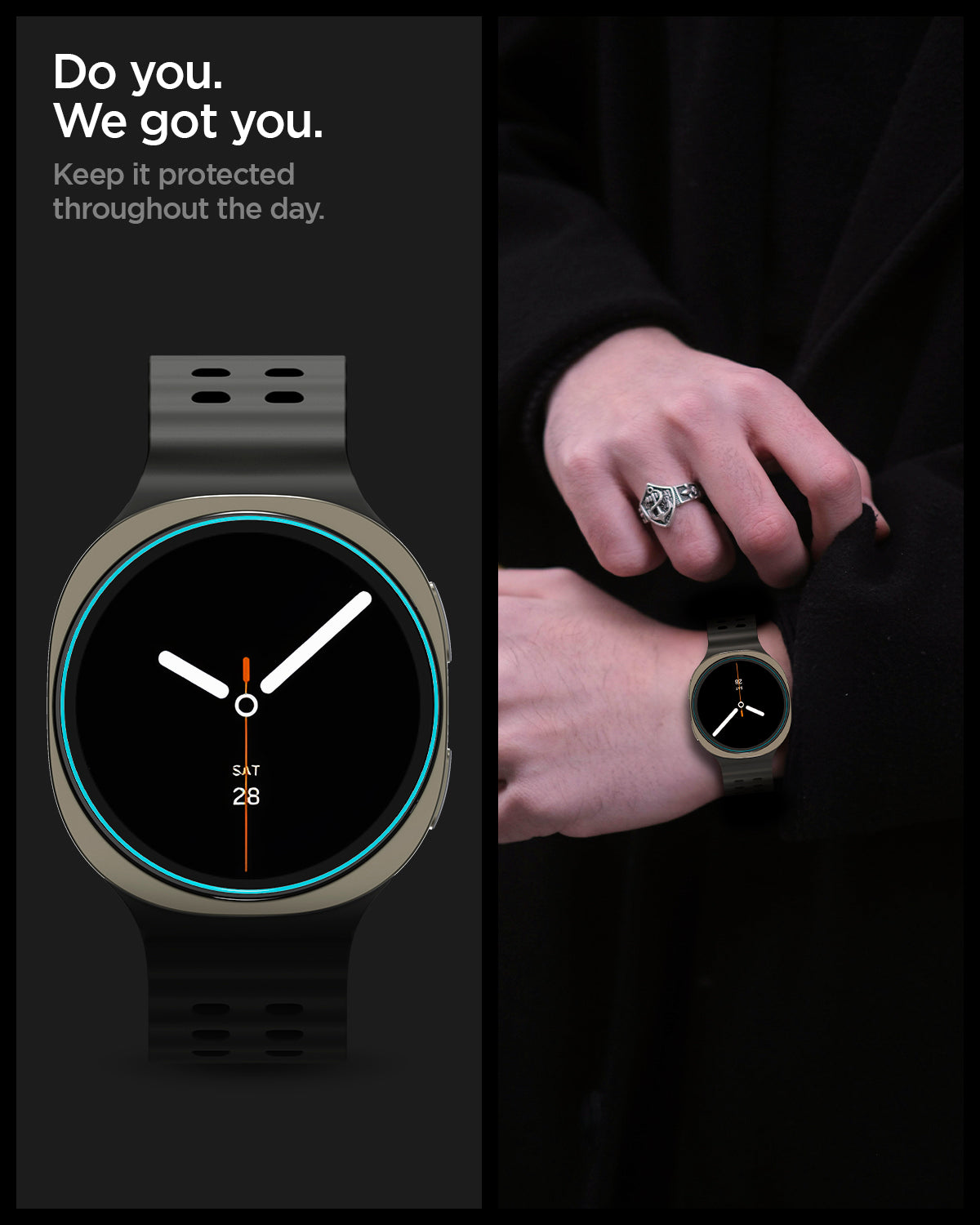 AGL09876 - Galaxy Watch 8 44mm GLAS.tR EZ Fit do you. we got you. keep it protected throughout the day.