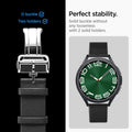 AMP06956 - Galaxy Watch Band Enzo (20mm) in black D buckle, Two holders. perfect stability. Solid buckle without any looseness with 2 solid holders.