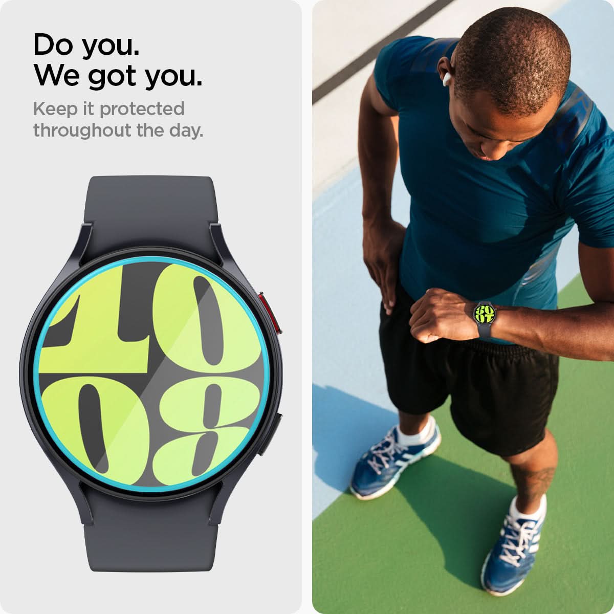 AGL06520 - Galaxy Watch 6 (44mm) Screen Protector EZ FIT GLAS.tR do you. we got you. keep it protected throughout the day.