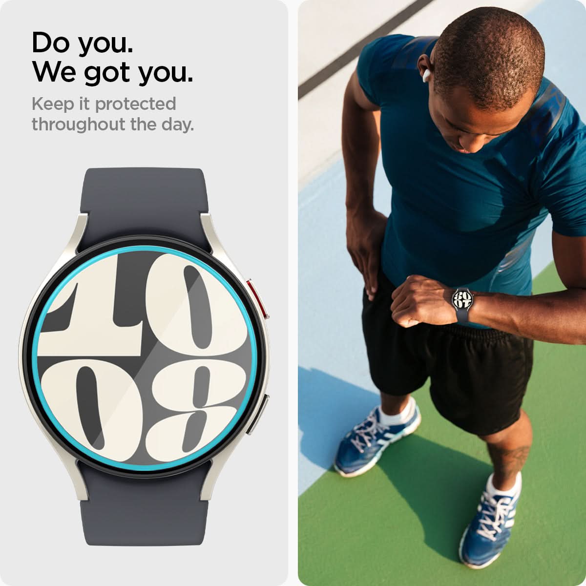 AGL06522 - Galaxy Watch 6 (40mm) Screen Protector EZ FIT GLAS.tR do you. we got you. keep it protected throughout the day.