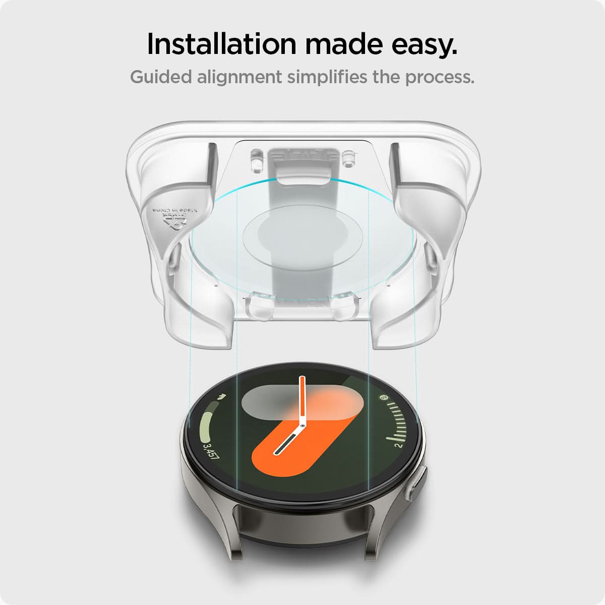 AGL08351 - Galaxy Watch 7 (40mm) GLAS.tR EZ Fit in Clear Installation made easy. guided alignment simplifies the process.