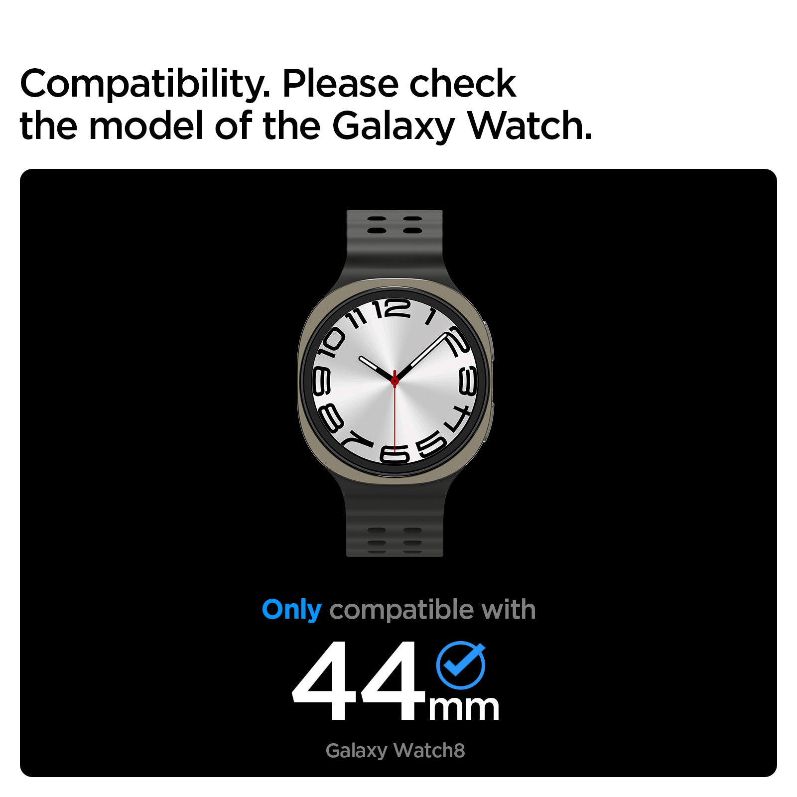 ACS10010 - Galaxy Watch 8 Bezel Tune Pro in black compatibility. please check the model of the galaxy watch. only compatible with galaxy watch 8 44mm