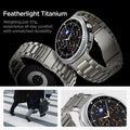 AMP10122 - Galaxy Watch 8 Series Modern Fit Titanium showing featherlight titanium. weighing just 57g, experience all day comfort with unmatched durability