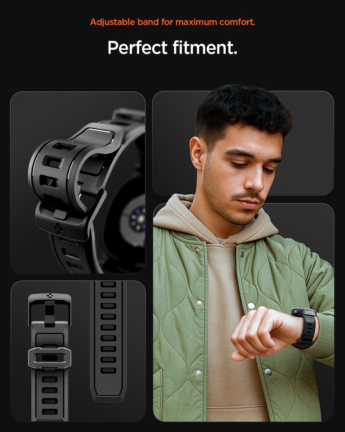 ACS10007 - Galaxy Watch 8 Rugged Armor Pro showing perfect fitment.