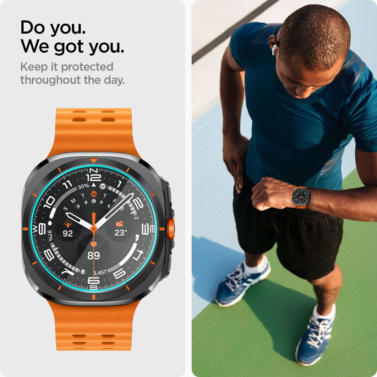 AGL08349 - Watch Ultra (47mm) GLAS.tR EZ Fit in Clear do you. we got you. keep it protected throughout the day.