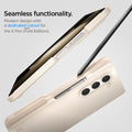 ACS06210 - Galaxy Z Fold 5 Case Thin Fit Pro in pearled ivory showing the seamless functionality. Modern design with a dedicated cutout for the S Pen (New Fold Edition)