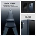 ACS09550 - Galaxy Z Fold 7 Tough Armor Pro (MagFit) in metal slate showing the optimal usage. Easy to fold. Easy to hold. Hinge design closes smoothly and gives extra grip