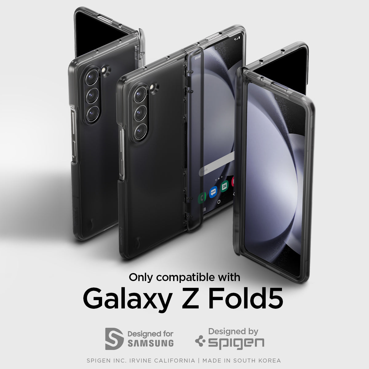 ACS06517 - Galaxy Z Fold 5 Case Thin Fit Pro in frost gray showing the compatibility only with Galaxy Z Fold 5