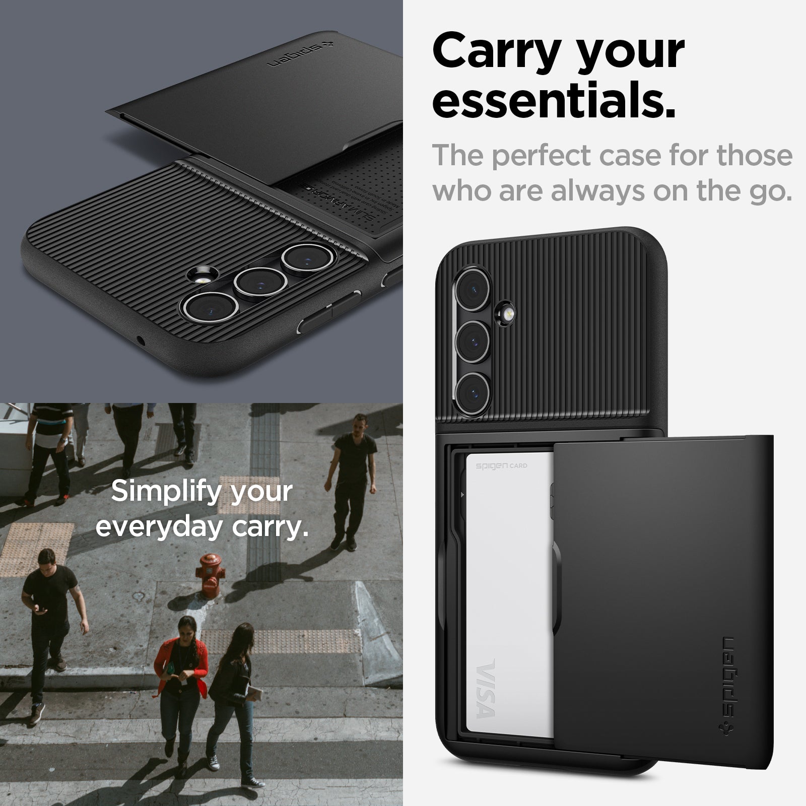 ACS06377 - Galaxy S23 FE Case Slim Armor CS in black carry your essentials. the perfect case for those who are always on the go. Simplify your everyday carry.