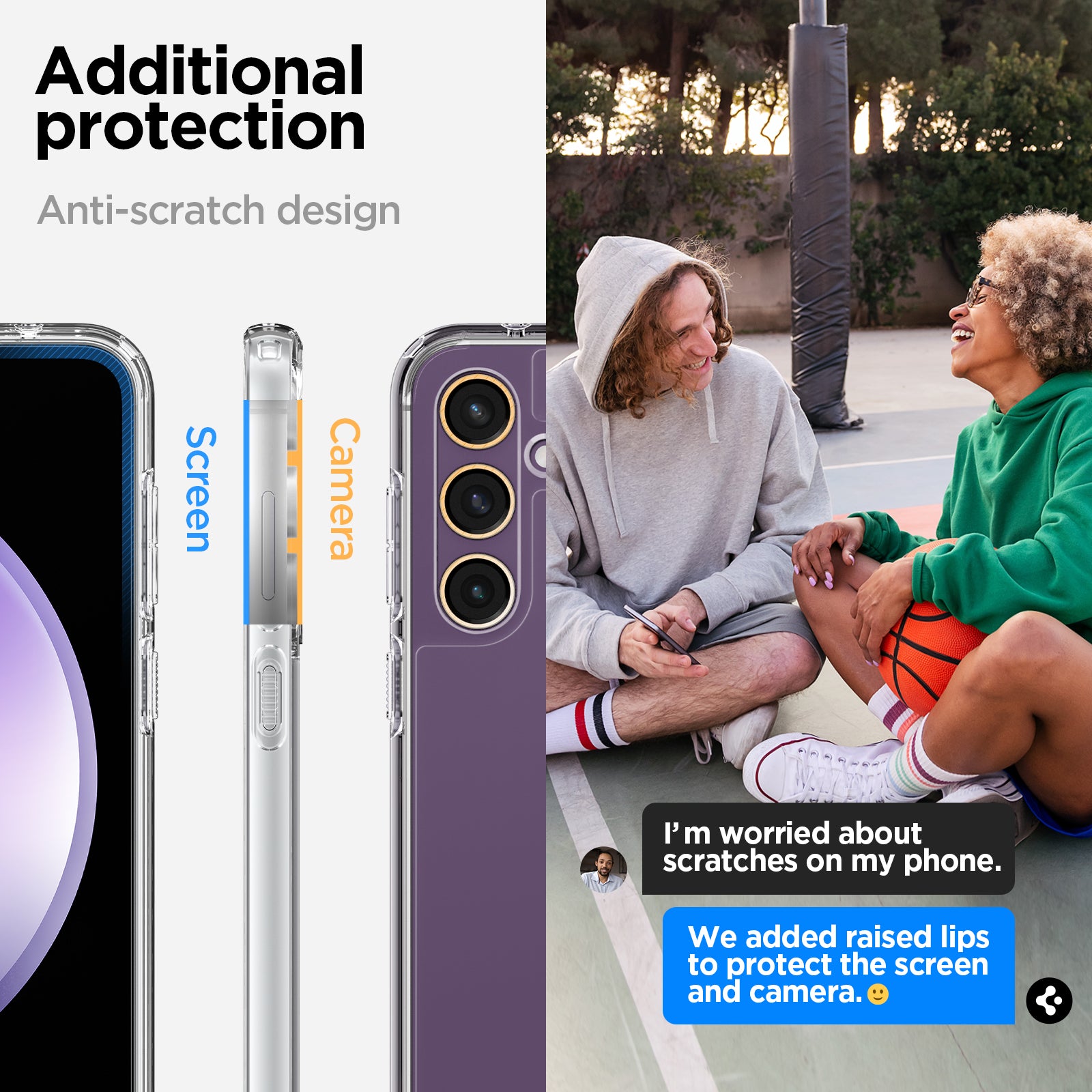 ACS06371 - Galaxy S23 FE Case Ultra Hybrid in crystal clear additional protection. Anti scratch design