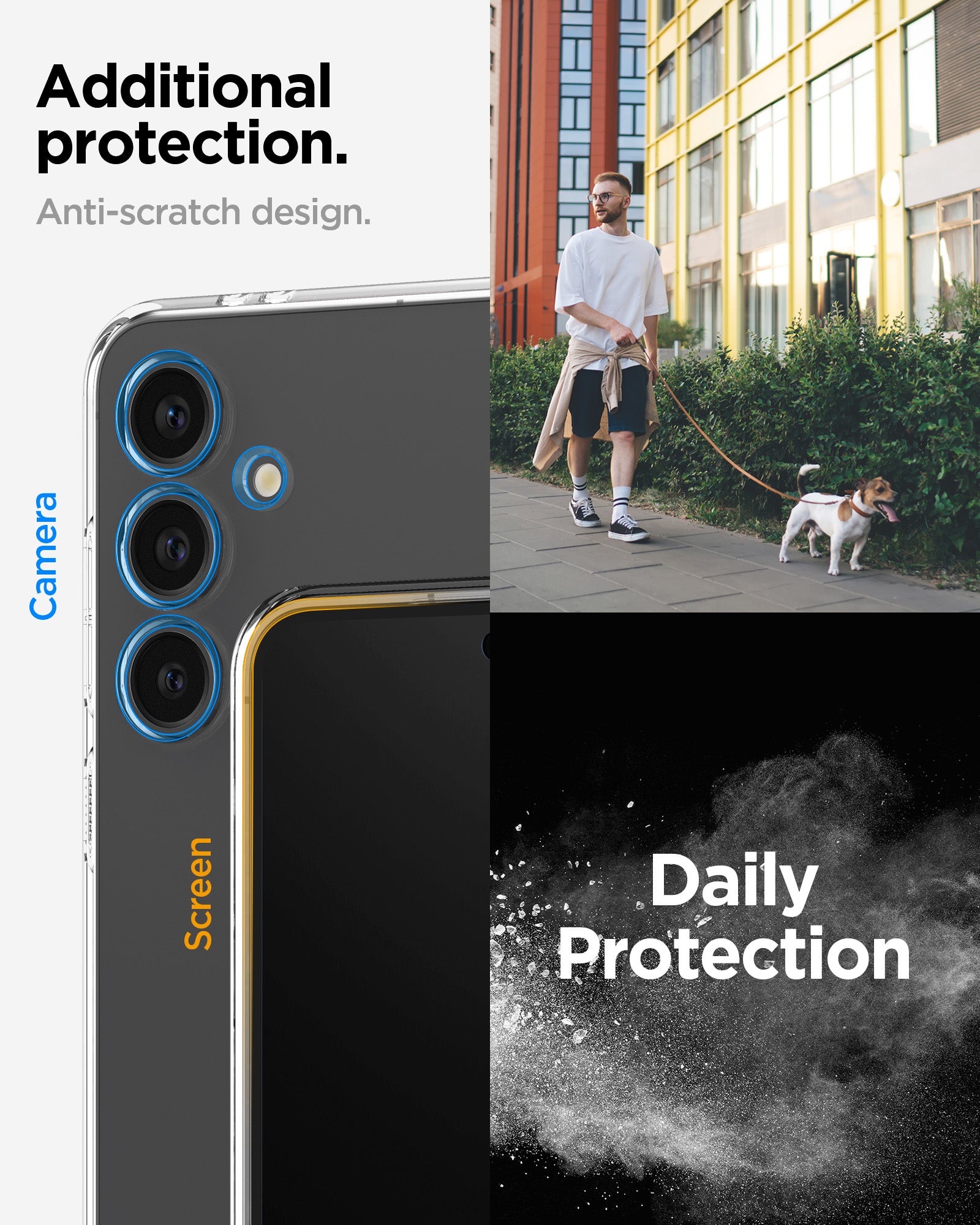 ACS08616 - Galaxy S24 FE Case Liquid Crystal in Crystal Clear additional protection. anti scratch design. daily protection.
