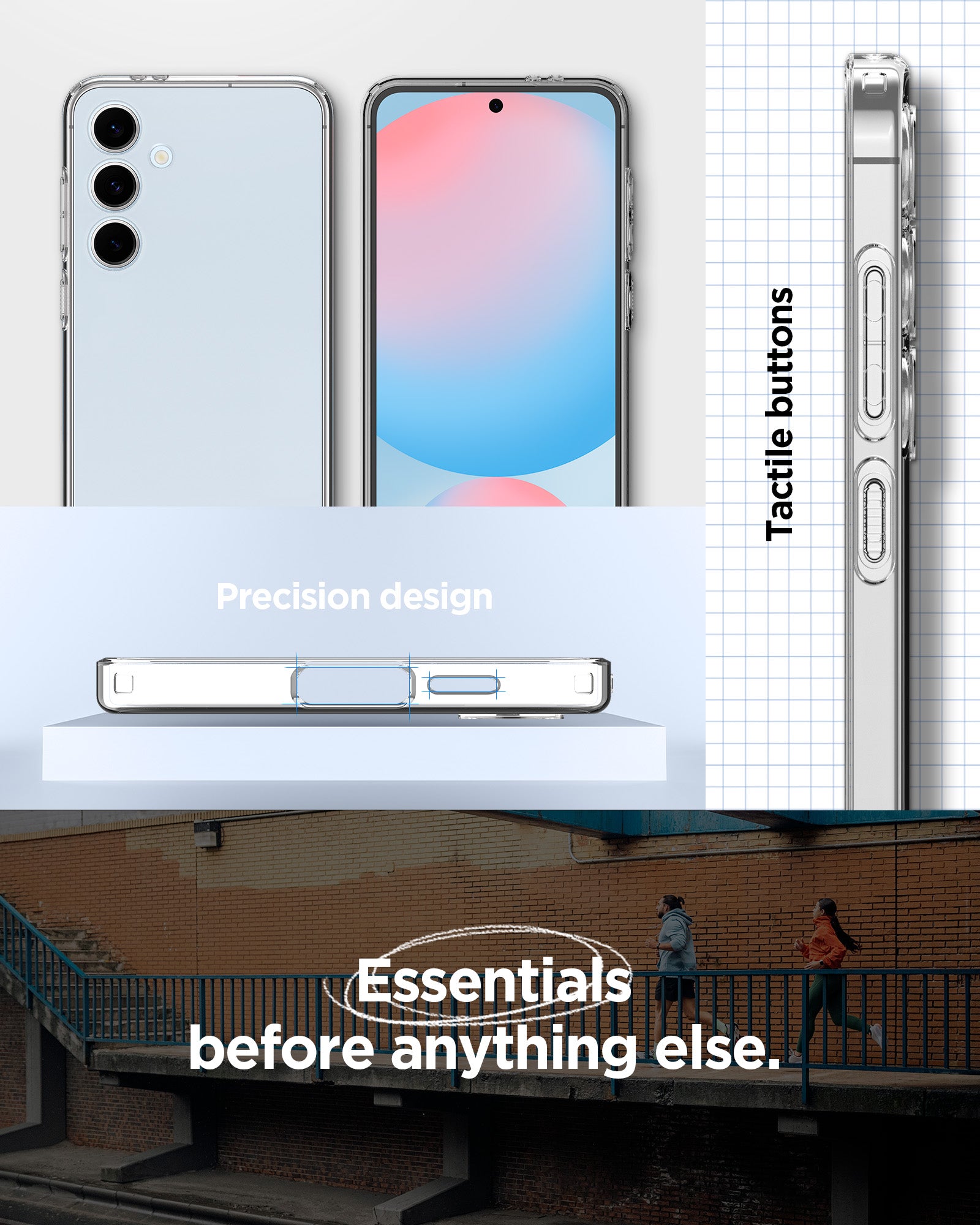 ACS08616 - Galaxy S24 FE Case Liquid Crystal in Crystal Clear precision design. tactile buttons. essentials before anything else.