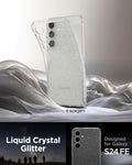 ACS08617 - Galaxy S24 FE Case Liquid Crystal Glitter in Crystal Quartz designed by spigen. liquid crystal glitter. Designed for galaxy S24FE.