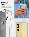 ACS08617 - Galaxy S24 FE Case Liquid Crystal Glitter in Crystal Quartz smudge free. Crystal clear TPU provides transparency.