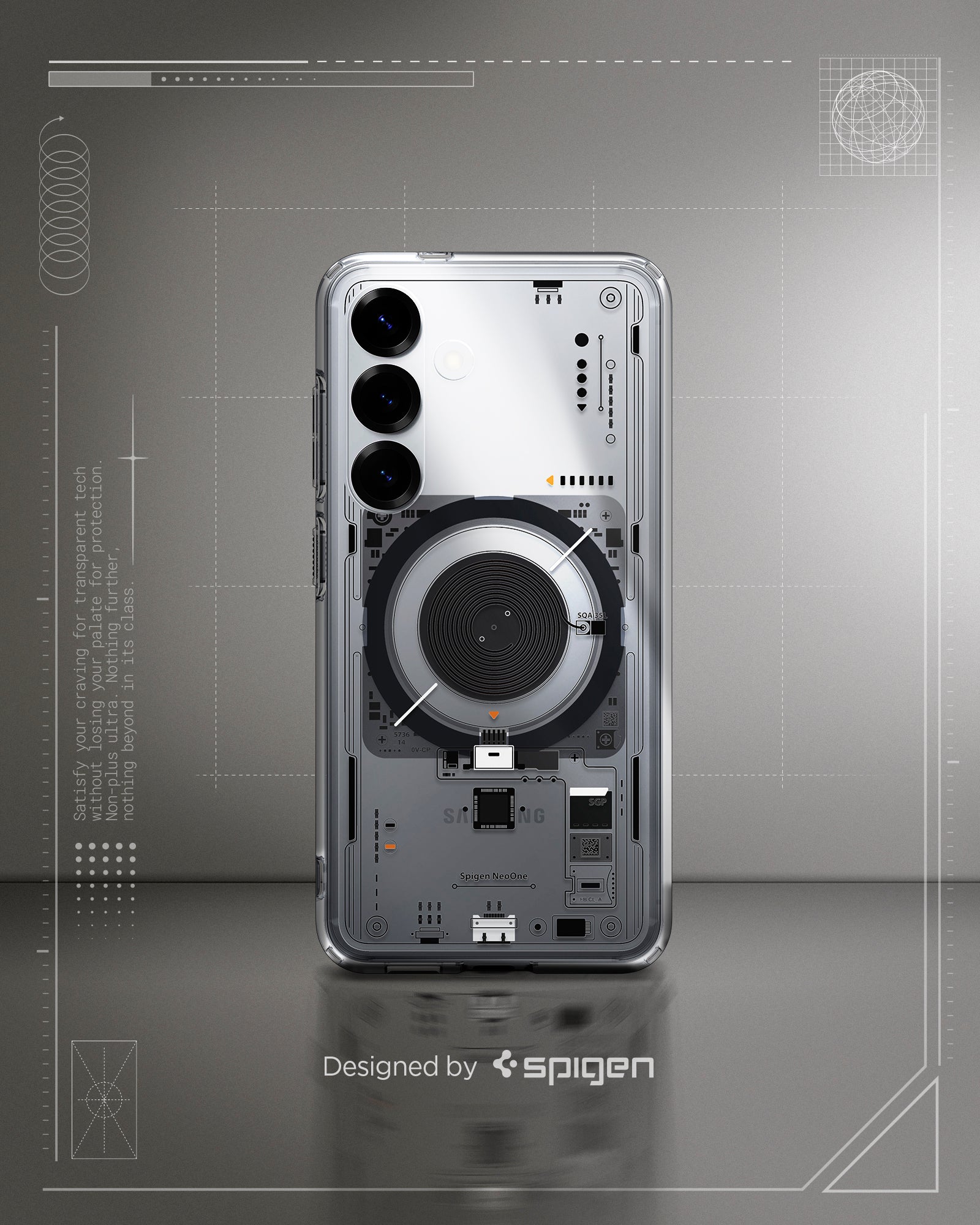 ACS09470 - Galaxy S25 Case Ultra Hybrid Metal Ring Neo One (MagFit) in Neo One designed by spigen.