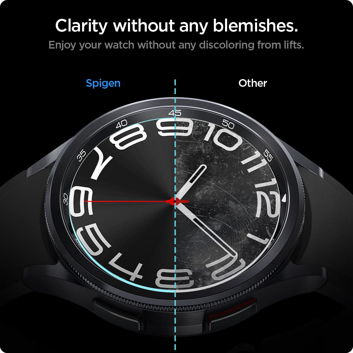 AGL07067 - Galaxy Watch 6 Classic (43mm) Screen Protector EZ FIT GLAS.tR clarity without any blemishes. Enjoy your watch without any discoloring from lifts.