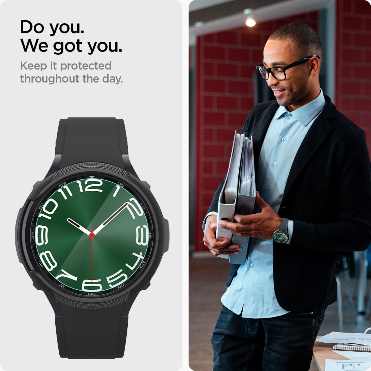 AGL07066 - Galaxy Watch 6 Classic (47mm) Screen Protector EZ FIT GLAS.tR do you. we got you. keep it protected throughout the day.