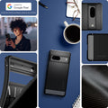 ACS04698 - Pixel 7 Case Rugged Armor in matte black made for google.