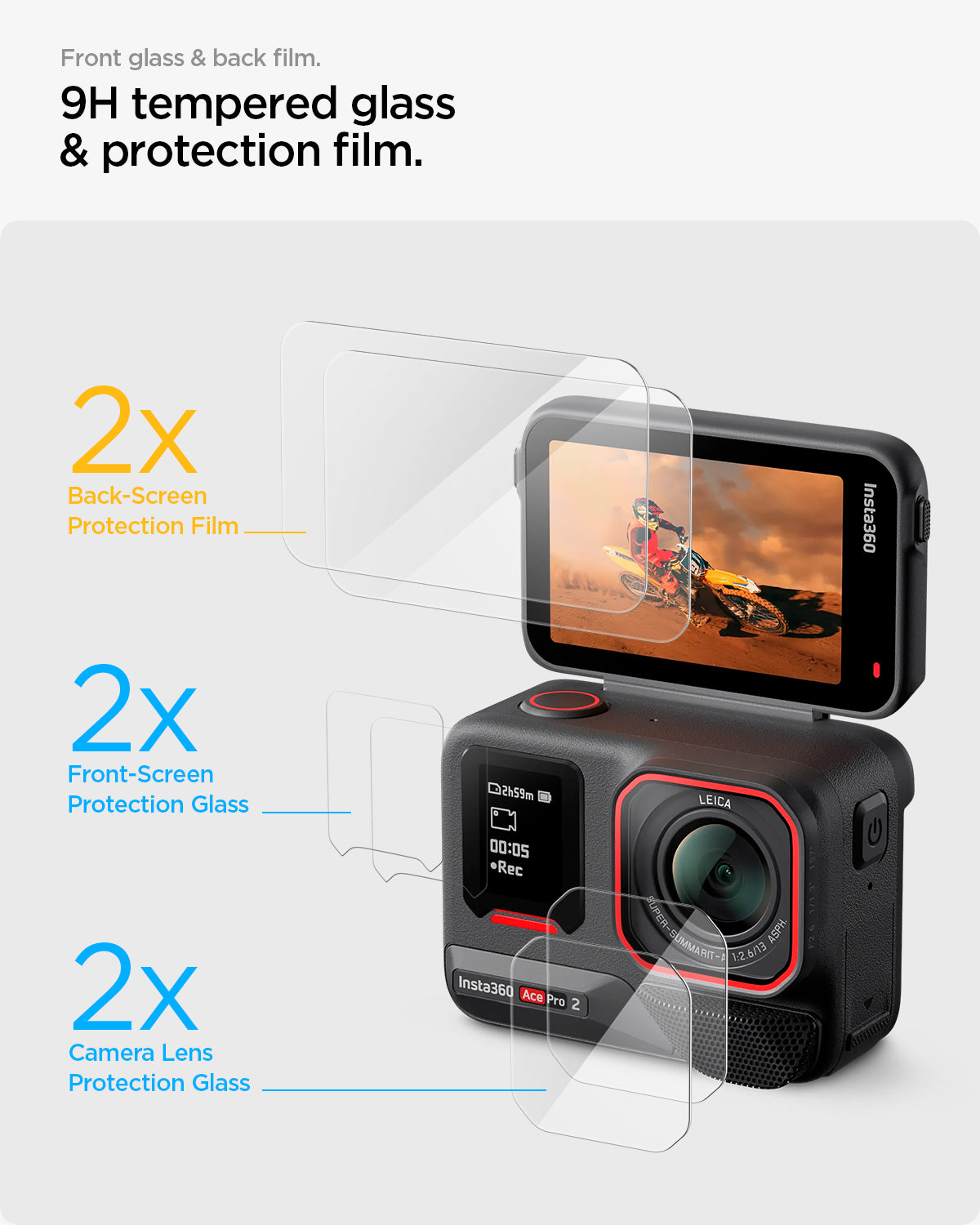 AGL09769 - Ace Pro 2 Glas.tR SLIM showing front and display