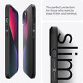 ACS03677 - iPhone 13 Case Thin Fit in black showing the perfect protection for those who want to keep it thin and minimal