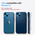 ACS03512 - iPhone 13 Case Thin Fit in navy blue showing the compatibility only with iPhone 13. Not compatible with iPhone 13 mini | 13 Pro | 13 Pro Max