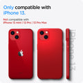 ACS03511 - iPhone 13 Case Thin Fit in red showing the compatibility only with iPhone 13. Not compatible with iPhone 13 mini | 13 Pro | 13 Pro Max