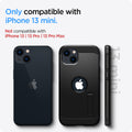 ACS03331 - iPhone 13 Mini Case Tough Armor in black showing the compatibility only with iPhone 13 mini. Not compatible with iPhone 13 | 13 Pro | 13 Pro Max