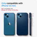 ACS03307 - iPhone 13 Mini Case Thin Fit in navy blue showing the compatibility only with iPhone 13 mini. Not compatible with iPhone 13 | 13 Pro | 13 Pro Max