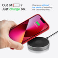 ACS03306 - iPhone 13 Mini Case Thin Fit in red showing charging on without the hassle of removing the case every time