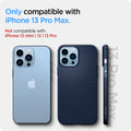 ACS03202 - iPhone 13 Pro Max Case Liquid Air in navy blue showing the compatibility only with iPhone 13 Pro Max. Not compatible with iPhone 13 mini | 13 | 13 Pro