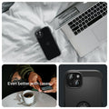 AGL05213 - iPhone 15 / 15 Plus Optik Pro Lens Protector in black even better with cases. show detail.