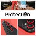 AGL05605 - iPhone 15 / 15 Plus Optik Pro Lens Protector in red capture the moment. protection.