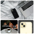 AGL07168 - iPhone 15 Plus Optik Pro EZ Fit Lens Protector in Yellow even better with cases. show detail.