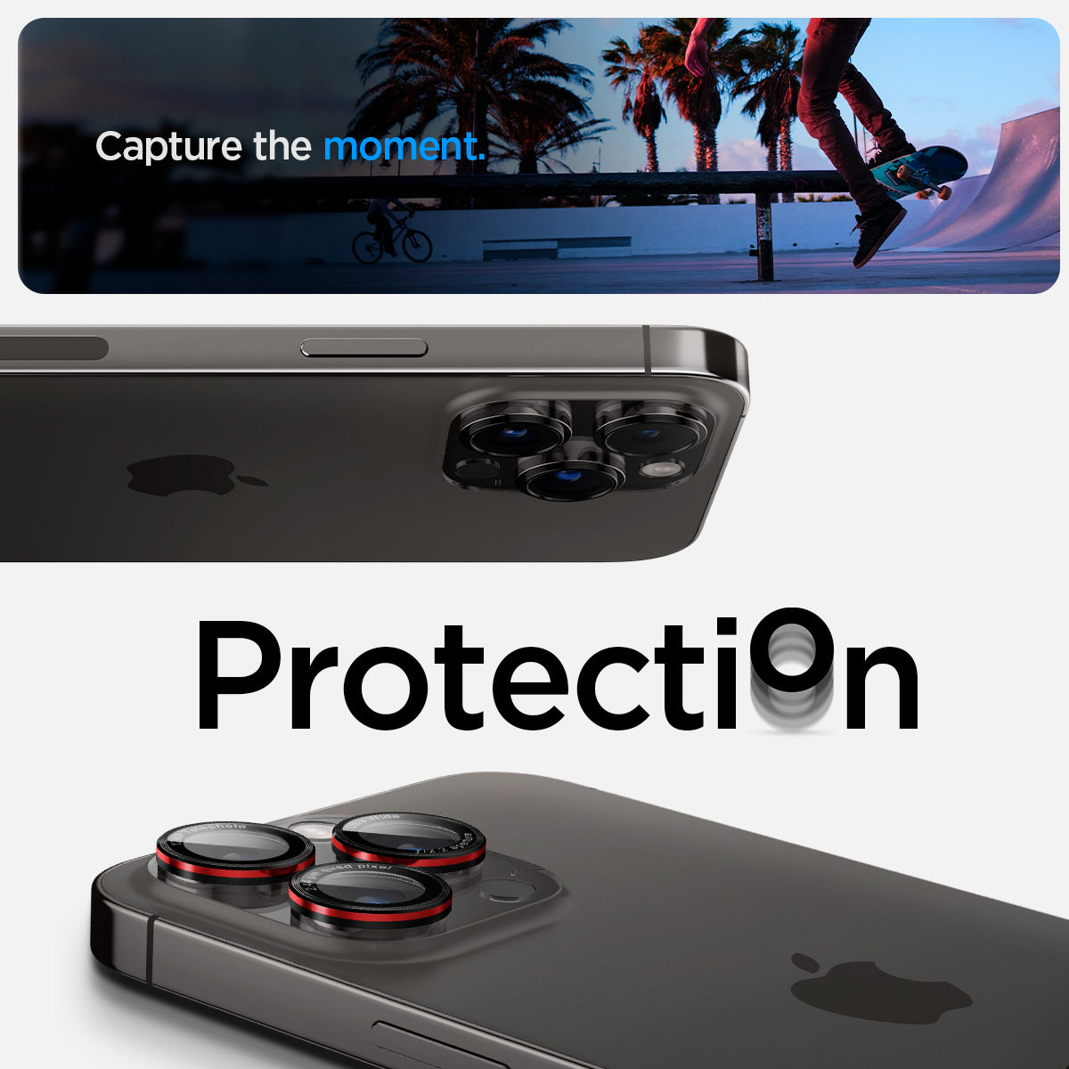 AGL05217 - iPhone 15 Pro / 15 Pro Max Optik Pro Lens Protector L-series safeguard your camera lens. Protection.
