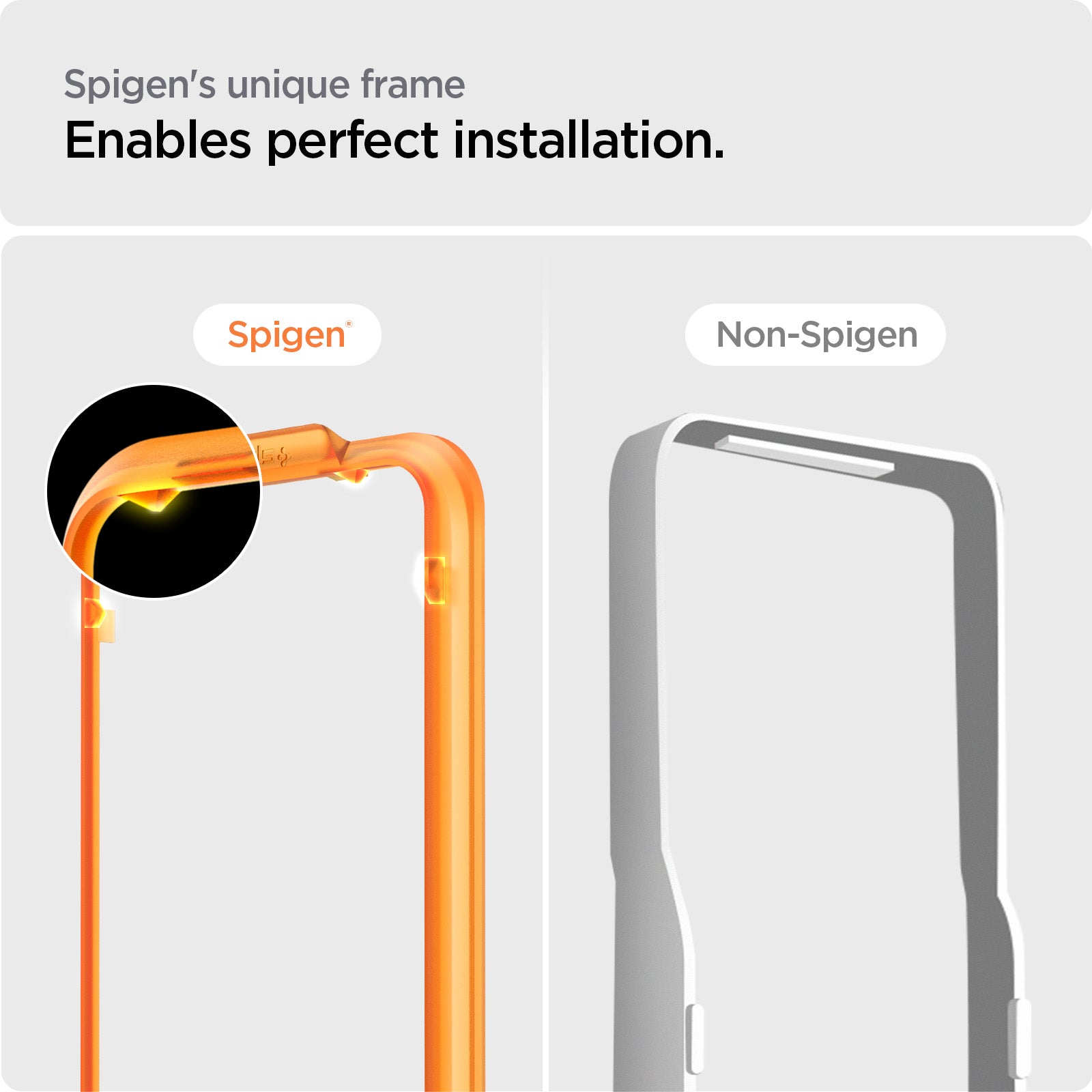 AGL06895 - iPhone 15 Pro Screen Protector AlignMaster GLAS.tR spigen's unique frame enables perfect installation