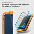 AGL06875 - iPhone 15 Pro Max Screen Protector AlignMaster GLAS.tR engineered ridges. Enhanced glass to screen alignment for fail proof installation.