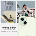 ACS06642 - iPhone 15 Plus Case Thin Fit in mute beige Thin Fit in black thin fit. Bare essentials. compatibility only with iPhone 15 Plus. Not compatible with iPhone 15 | 15 Pro | 15 Pro Max