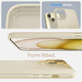 ACS06642 - iPhone 15 Plus Case Thin Fit in mute beige minimal design. form fitted.