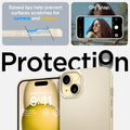 ACS06642 - iPhone 15 Plus Case Thin Fit in mute beige raised edges prevent surface scratches on the camera and screen