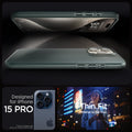 ACS06690 - iPhone 15 Pro Case Thin Fit in abyss green designed for iPhone 15 pro. Thin fit. Minimal to the max.