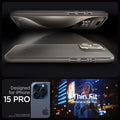 ACS06687 - iPhone 15 Pro Case Thin Fit in gunmetal designed for iPhone 15 pro. Thin fit. Minimal to the max.