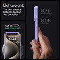 ACS06692 - iPhone 15 Pro Case Thin Fit in iris purple slim lightweight. the best balance between comfort and durability. Out of battery? Just charge on. 0.31