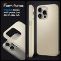 ACS06694 - iPhone 15 Pro Case Thin Fit in mute beige sleek form factor. Minimal design with protection day in, day out.