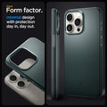 ACS06548 - iPhone 15 Pro Max Case Thin Fit in abyss green sleek form factor. Minimal design with protection day in, day out.