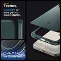 ACS06548 - iPhone 15 Pro Max Case Thin Fit in abyss green smooth texture. Coated PC for extra grip and drop protection. Aircushion tech.