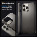 ACS06545 - iPhone 15 Pro Max Case Thin Fit in gunmetal sleek form factor. Minimal design with protection day in, day out.