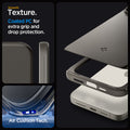 ACS06545 - iPhone 15 Pro Max Case Thin Fit in gunmetal smooth texture. Coated PC for extra grip and drop protection. Aircushion tech.